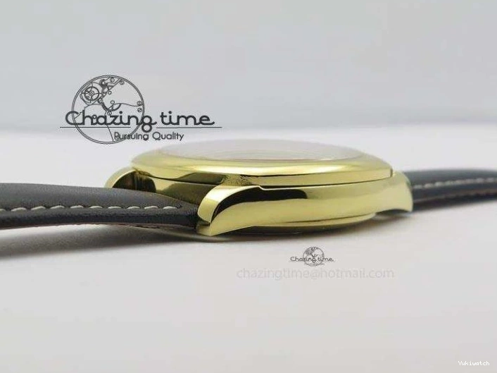 On Strap Black And Dial Numeral Date Leather A2824 Markers YG Cellini Brown Stick 0731